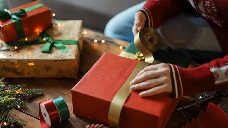 wrapped gifts and presents