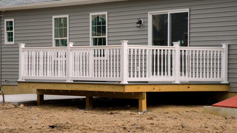 deck outside the house