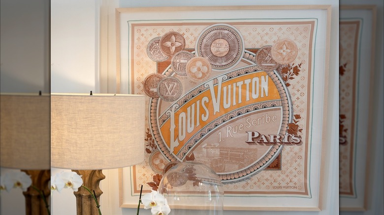 Framed Louis Vuitton scarf