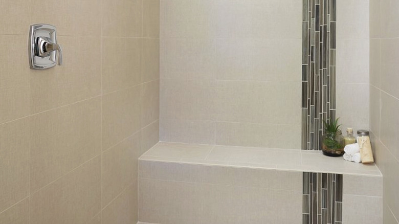 Arizona Tile's Touch series in Glow on a shower wall