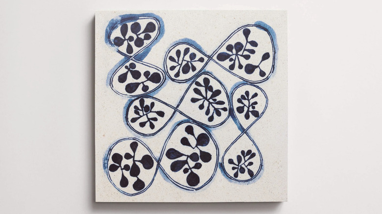 The much love me tile from clé tile's collection with Ruan Hoffmann on a white background