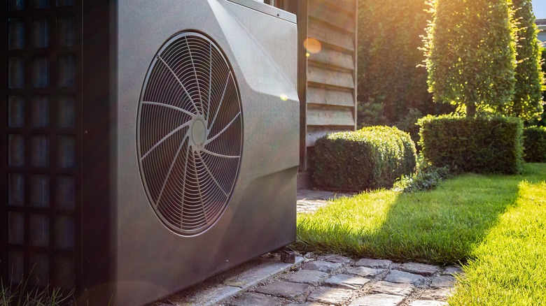 pool heater outside