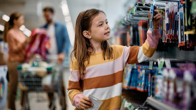 Young girl shopping