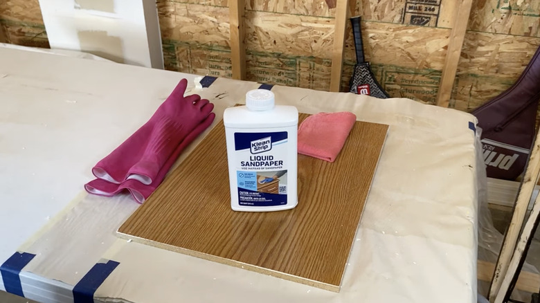 deglosser setting on furniture