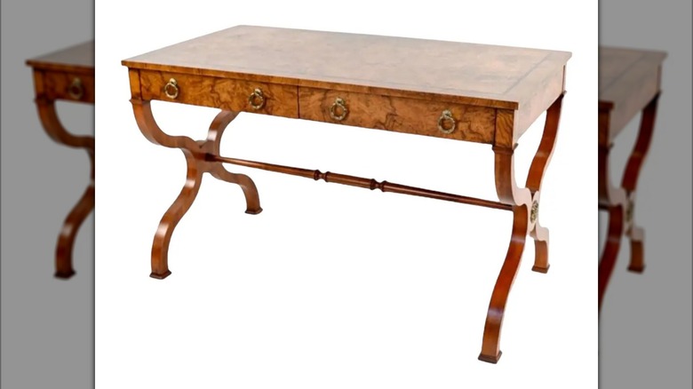 Baker Furniture Burlwood Regency Writing Desk