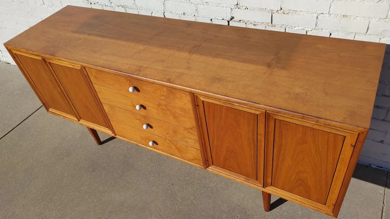 Wooden chest of drawers from above