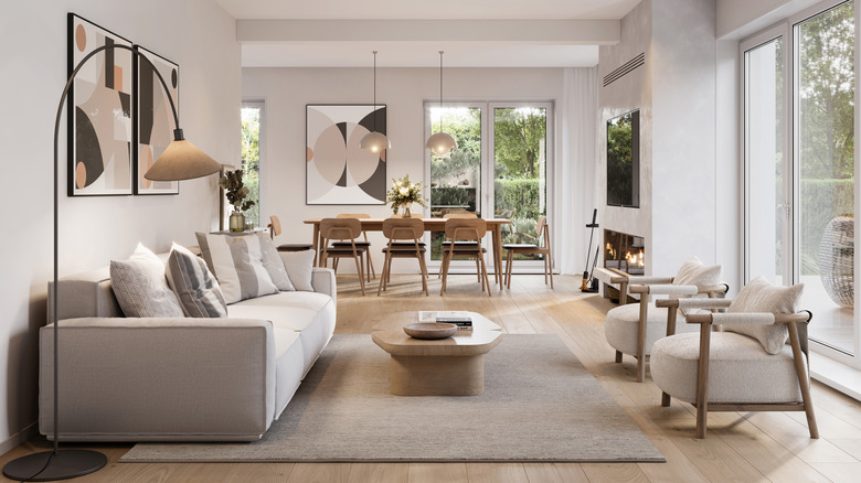 Interior of a living room.