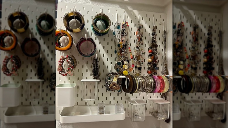 SKÅDIS hooks holding jewelry and accessories