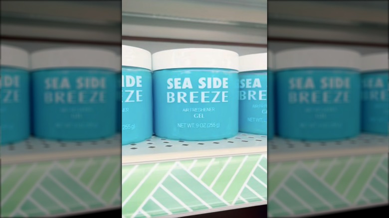 Close up of Dollar Tree Seaside Daydream Scented Air Freshener Gel