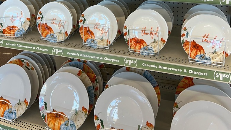 Fall plates from Dollar Tree
