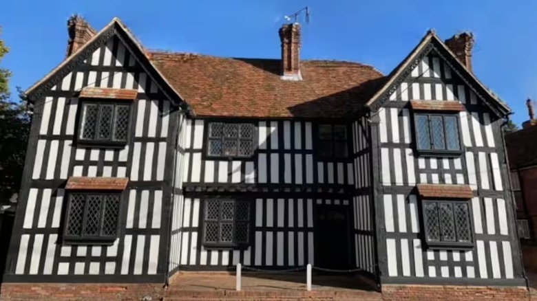 Exterior of Tudor manor house in the United Kingdom