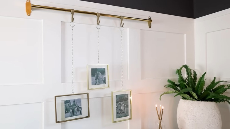 HULTARP Rail being used as a photo hanging system