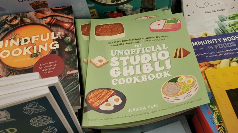 The cookbooks in the book section at a Five Below store