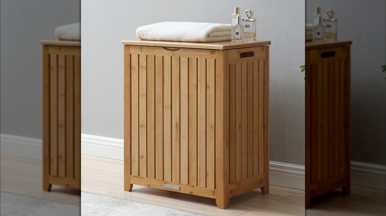 Oceanstar's Bamboo Laundry Hamper