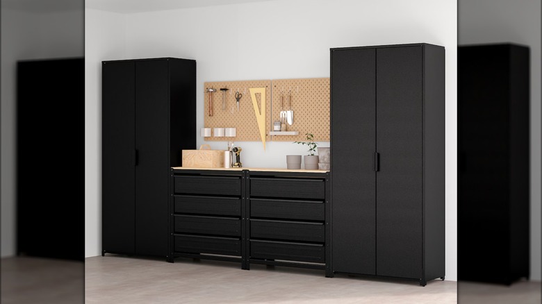 IKEA Bror Storage Combo with Cabinet and Workbench