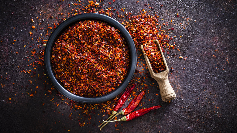 bowl of cayenne pepper