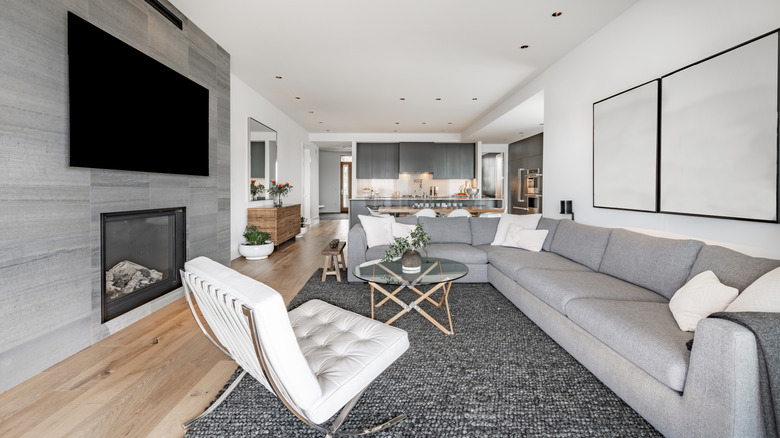 A gray home with gray details