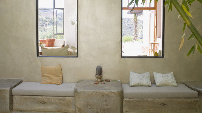 A home with stone furniture