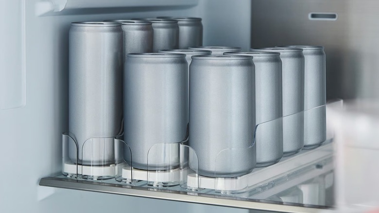 KLIPPKAKTUS Drink holder holding cans in fridge