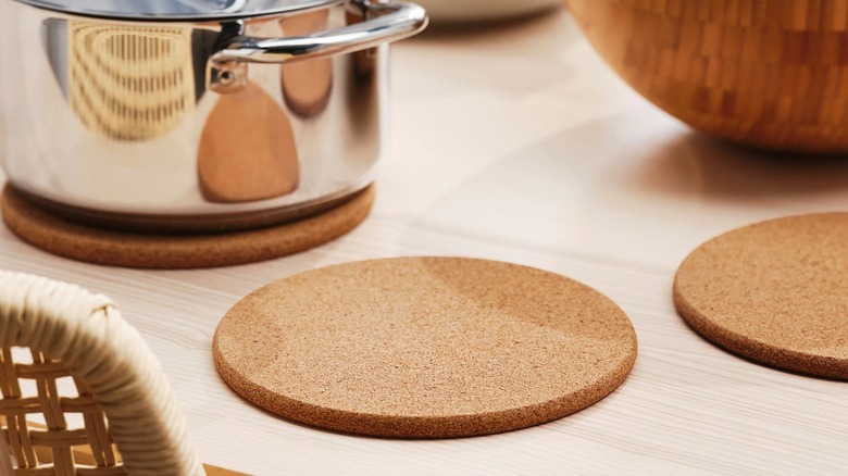 HEAT Trivets on dining room table