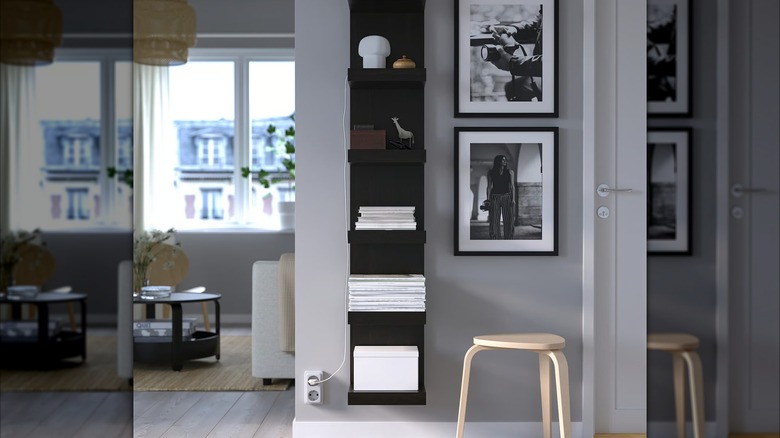 LACK Wall shelving unit on living room wall