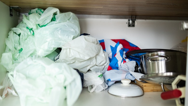 disorganized blind corner cabinet