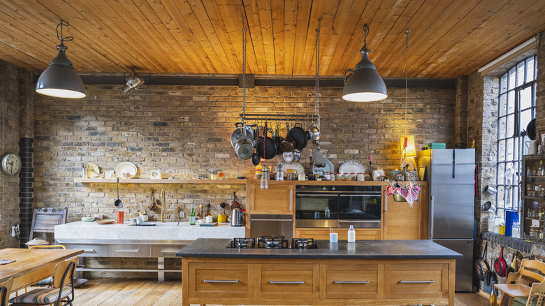 An industrial style kitchen
