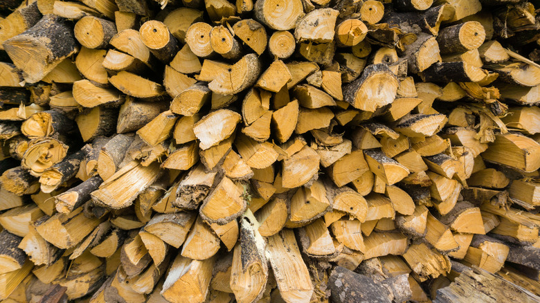 Pile of firewood.