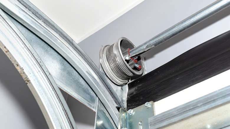 garage door cable on a newly installed door