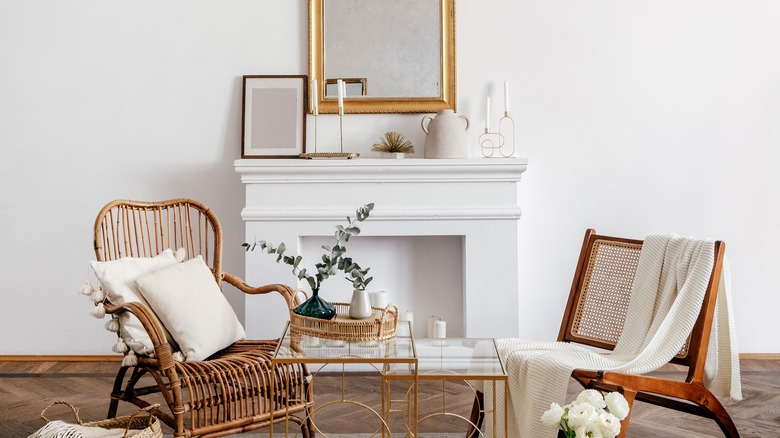 faux fireplace