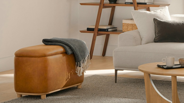 Article Maribo Leather Storage Ottoman