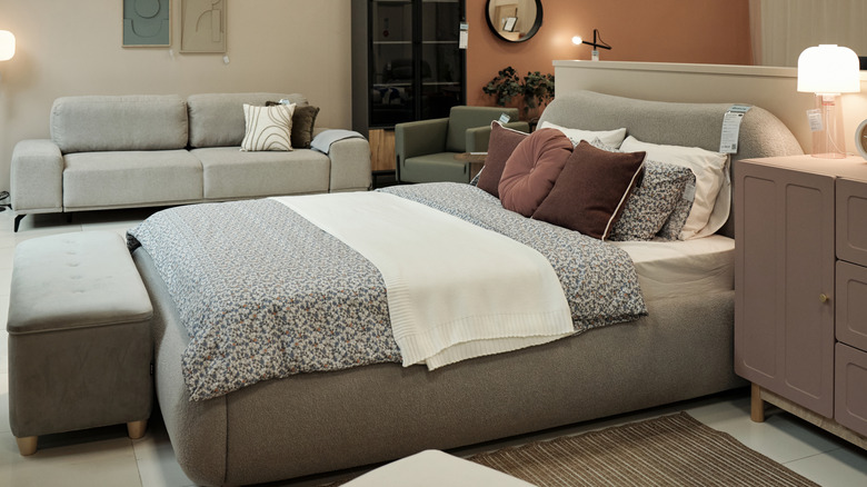 Modern bedroom furniture display