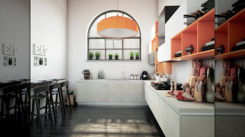 Terracotta shelves