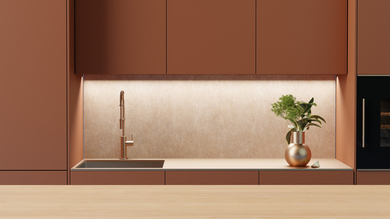 Terracotta kitchen cabinets