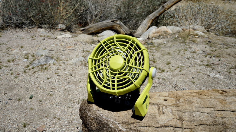 An outdoor fan made by Ryobi
