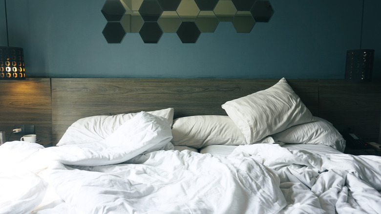Messy bed sheets
