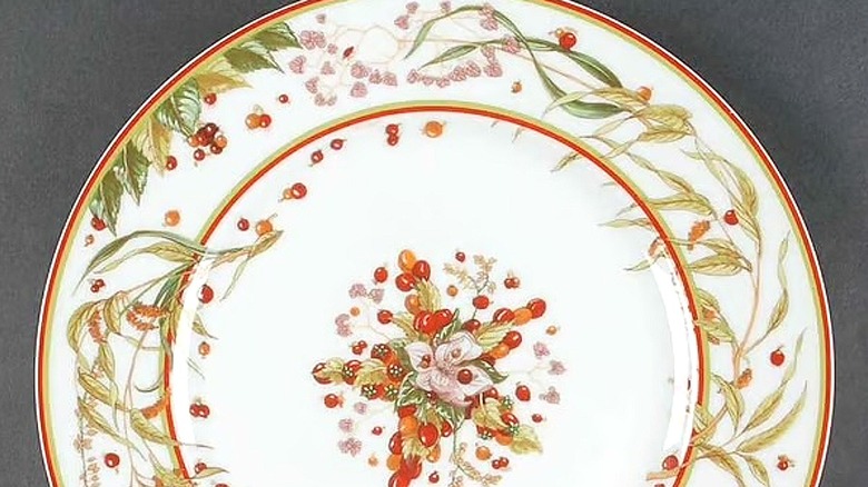 Hermes Le Jardin de Pythagore dinner plate