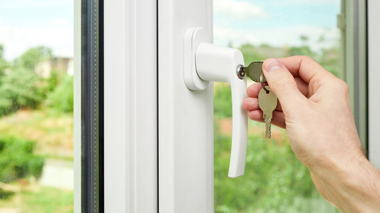 A window lock that requires a key