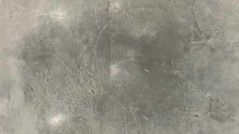 A polished concrete floor