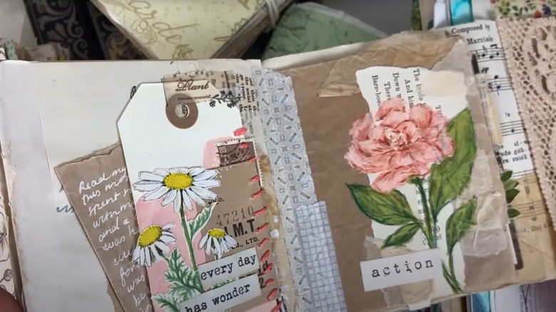 Page of paper keepsakes