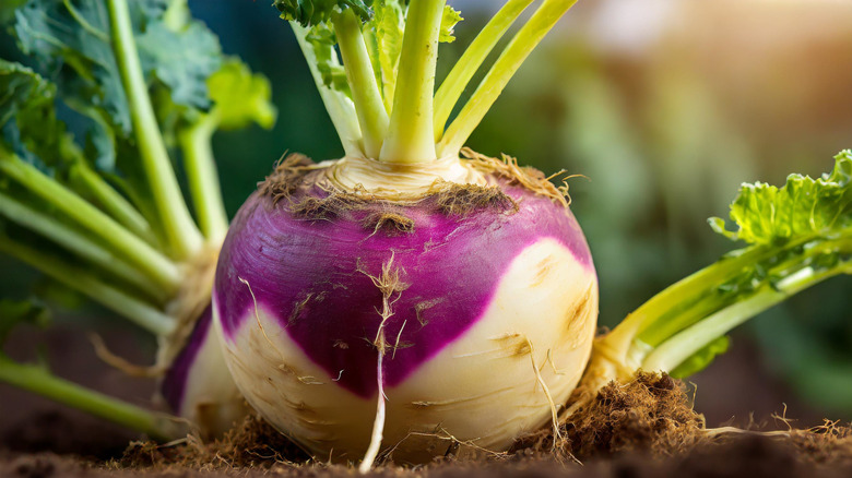 Closeup of a turnip
