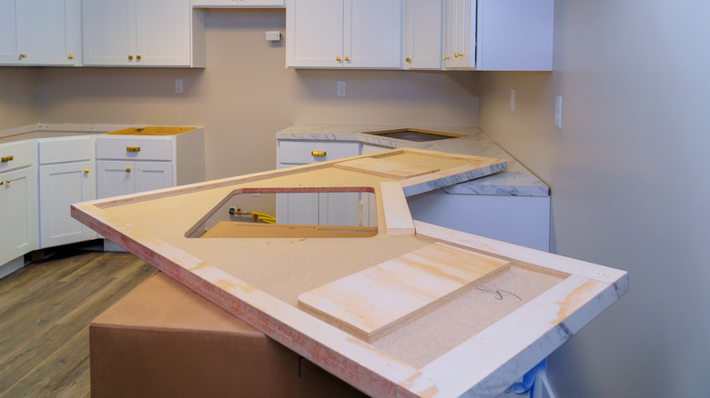 Kitchen under construction