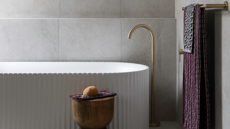 Small modern bathroom tub