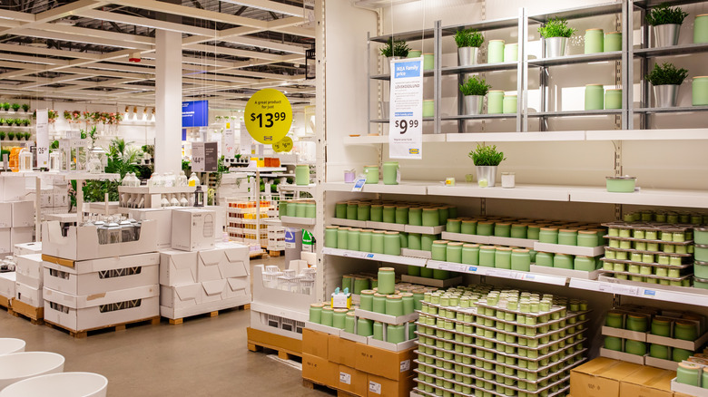 inside IKEA plant section