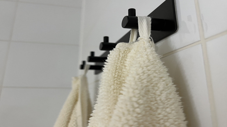 Gorgeous black towel hooks