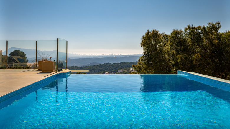 infinity pool overlooking a view
