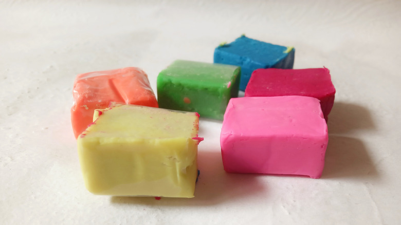 different colors of playdoh