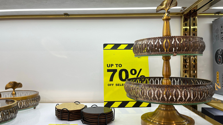 An antique tiered stand