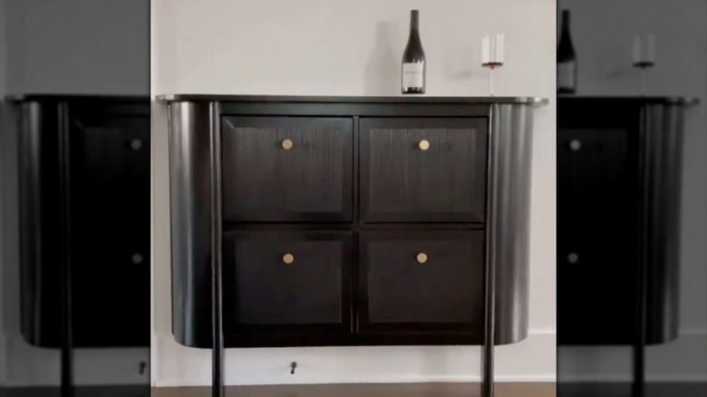 DIY shoe cabinet wine storage