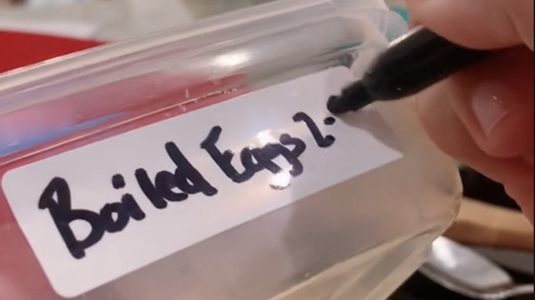 Labeling leftover container